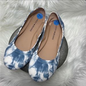 Lucky Brand Erin Blue Tie Dye Ballet Flats Size 7.5 NWT